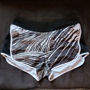 Nike Women's Dri Fit Shorts Black and White with Inside Liner